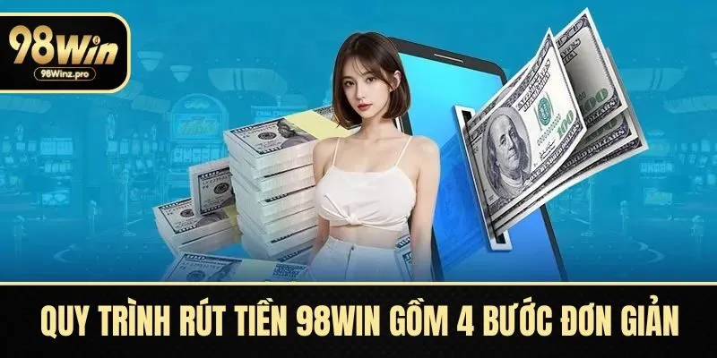 Quy trình rút tiền 98WIN gồm 4 bước đơn giản
